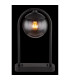 Michael Outdoor Pedestal Light Matt Black IP44 Smoke Glass Shade 1x E27-5