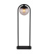 Michael Outdoor Bollard Matt Black IP44 Smoke Glass Shade 1x E27-3