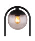Michael Outdoor Bollard Matt Black IP44 Smoke Glass Shade 1x E27-4