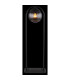 Michael Outdoor Bollard Matt Black IP44 Smoke Glass Shade 1x E27-6