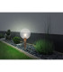 Ossy PIR Outdoor Pedestal Light Wood Look IP44 Clear Glass Shade 1x E27 Dawn Dusk Sensor-8
