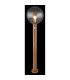 Ossy PIR Outdoor Bollard Wood Look IP44 Clear Glass Shade 1x E27 Dawn Dusk Sensor-4
