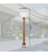 Ossy PIR Outdoor Bollard Wood Look IP44 Clear Glass Shade 1x E27 Dawn Dusk Sensor-7