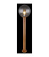 Ossy Outdoor Bollard Wood Look IP44 Clear Glass Shade 1x E27-4
