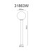 Ossy Outdoor Bollard Wood Look IP44 Clear Glass Shade 1x E27-6