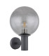 Hedwig Globe Wall Lights Stainless Steel IP44 Glass Shade 1x E27-2