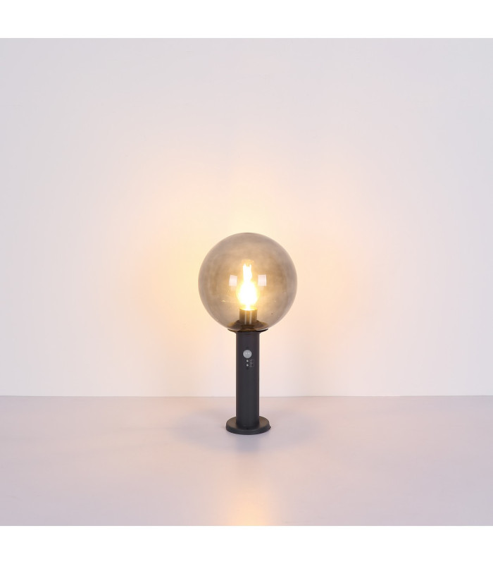 Hedwig Globe Wall Lights Stainless Steel IP44 Glass Shade 1x E27-7