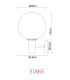 Hedwig Globe Wall Lights Stainless Steel IP44 Glass Shade 1x E27-10