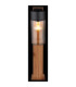 Etsi Outdoor Pedestal Light Wood Look Dark IP44 Smoke Glass Shade 1x E27-6