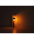 Etsi Outdoor Pedestal Light Wood Look Dark IP44 Smoke Glass Shade 1x E27-7