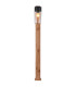Etsi Outdoor Bollard Wood Look Dark IP44 Smoke Glass Shade 1x E27-3