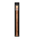 Etsi Outdoor Bollard Wood Look Dark IP44 Smoke Glass Shade 1x E27-6