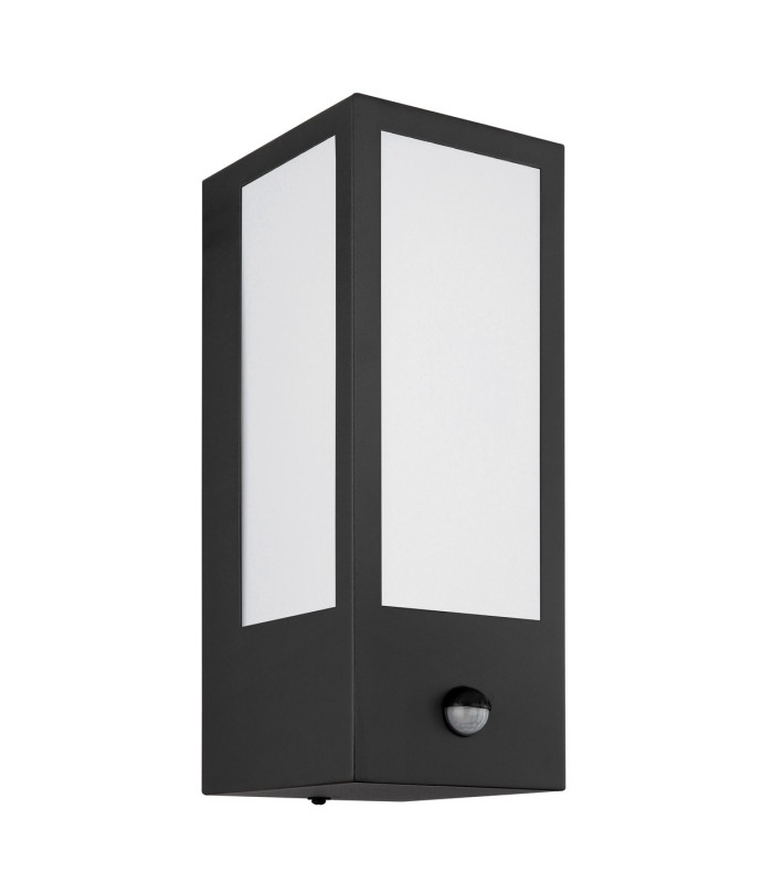 Gundula PIR Outdoor Wall Lantern Matt Black IP44 1x E27 Dawn Dusk Sensor-2