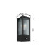 Gundula PIR Outdoor Wall Lantern Matt Black IP44 Clear Glass Shade 1x E27 Dawn Dusk Sensor-6