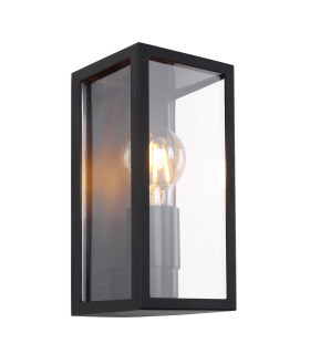 Gundula Outdoor Wall Lantern Matt Black IP54 1x E27-1