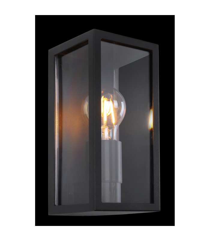Gundula Outdoor Wall Lantern Matt Black IP54 1x E27-4