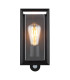 Logana Outdoor Wall Lantern Matt Black IP44 1x E27 Dawn Dusk Sensor-3