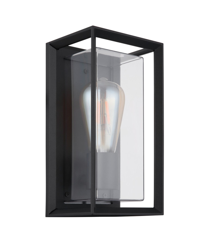 Logana Outdoor Wall Lantern Matt Black IP44 1x E27-2