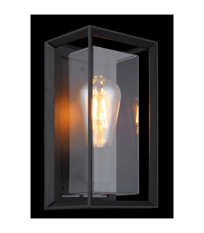 Logana Outdoor Wall Lantern Matt Black IP44 1x E27-4
