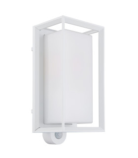 Logana Outdoor Wall Lantern White Matt IP44 1x E27 Dawn Dusk Sensor-2
