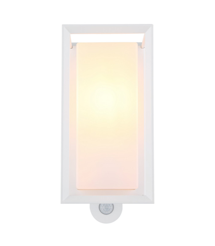 Logana Outdoor Wall Lantern White Matt IP44 1x E27 Dawn Dusk Sensor-3