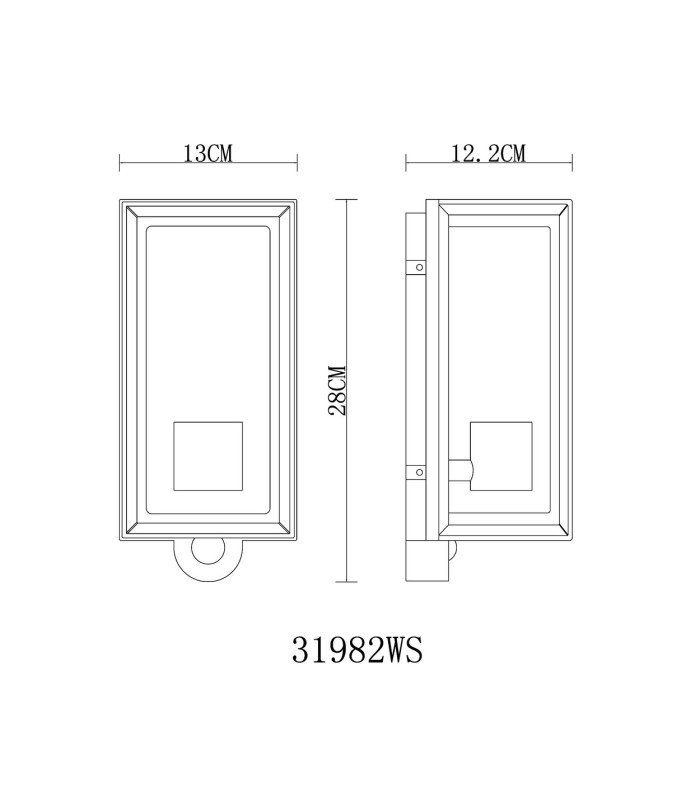 Logana Outdoor Wall Lantern White Matt IP44 1x E27 Dawn Dusk Sensor-5