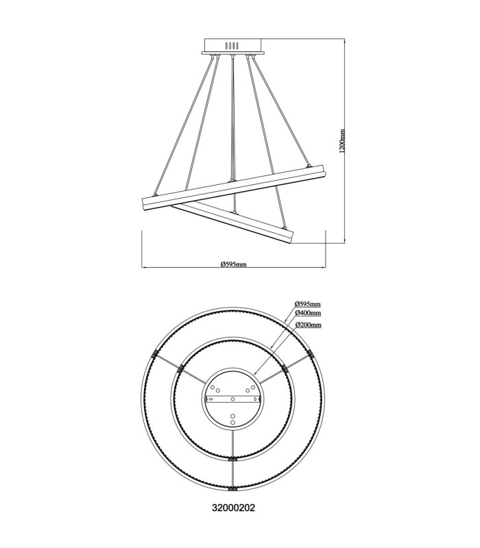 Mary Pendant Ceiling Light Silver Colored Matt 2x LED Dimmable 2700-6500K Remote Control Timer-2