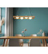 Nanda Bar Pendant Ceiling Light Matt Black Balls Opal Glass Shade 4x G9-5