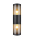 Xeloo Outdoor Up Down Wall Lamp Matt Black IP44 2x E27-3