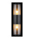 Xeloo Outdoor Up Down Wall Lamp Matt Black IP44 2x E27-5