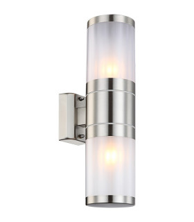 Xeloo Outdoor Up Down Wall Lamp Stainless Steel IP44 2x E27-1