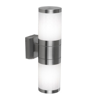 Xeloo Outdoor Up Down Wall Lamp Stainless Steel IP44 2x E27-2