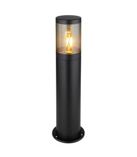 Xeloo Outdoor Bollard Matt Black IP44 1x E27-1