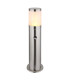 Xeloo PIR Outdoor Bollard Silver Glossy IP44 1x E27 Dawn Dusk Sensor-1