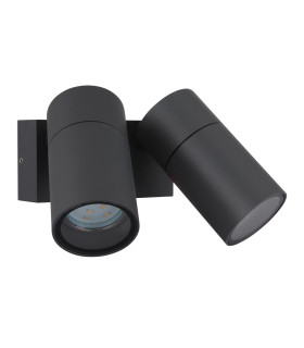 Piper Twin Ceiling Spotlight Anthracite Matt IP44 Clear Glass Shade 2x GU10-2