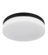 Vranos Outdoor Flush Matt Black IP44 Opal Glass Shade 3x E27-2