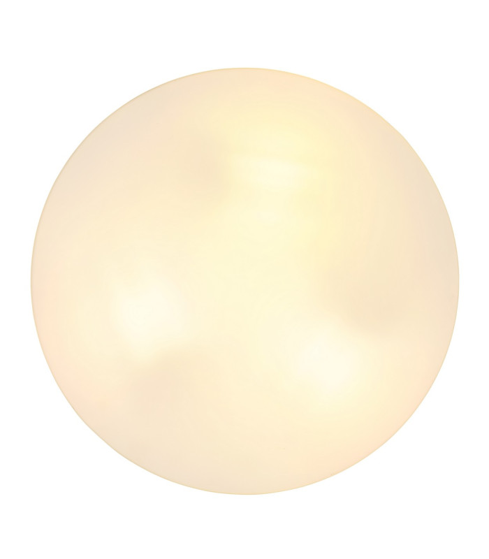 Vranos Outdoor Flush Matt Black IP44 Opal Glass Shade 3x E27-3