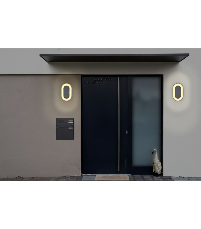 Sura Outdoor Flush Wall Lamp Anthracite IP54 LED 3000K-5