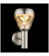 Monte Outdoor Modern Wall Lamp Stainless Steel IP44 Clear Glass Shade LED 3000K-1