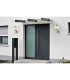 Monte Outdoor Modern Wall Lamp Stainless Steel IP44 Clear Glass Shade LED 3000K-3