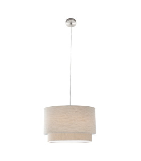 Lee Cylindrical Pendant Ceiling Light Nickel Matt 1x E27-2