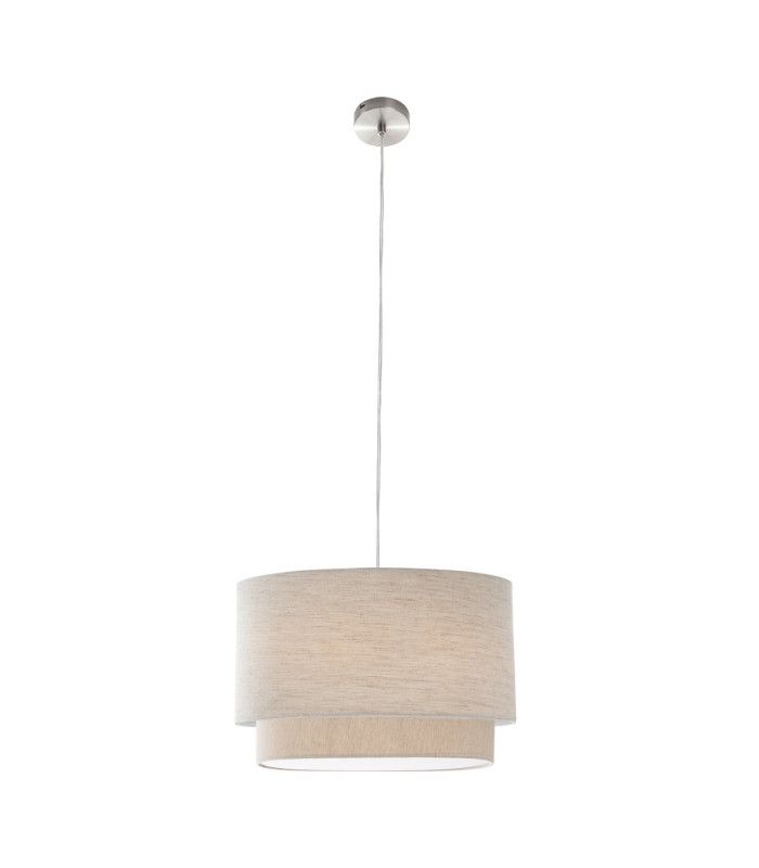 Lee Cylindrical Pendant Ceiling Light Nickel Matt 1x E27-2