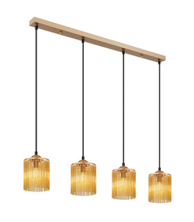 Leeds Bar Pendant Ceiling Light Gold Colours Antique 4x E14-1