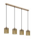 Leeds Bar Pendant Ceiling Light Gold Colours Antique 4x E14-2