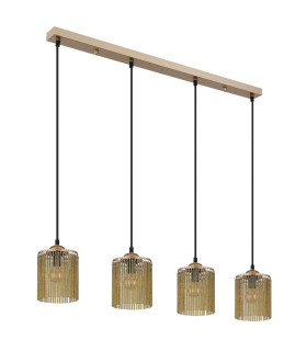 Leeds Bar Pendant Ceiling Light Gold Colours Antique 4x E14-2