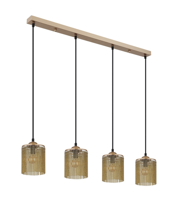 Leeds Bar Pendant Ceiling Light Gold Colours Antique 4x E14-2