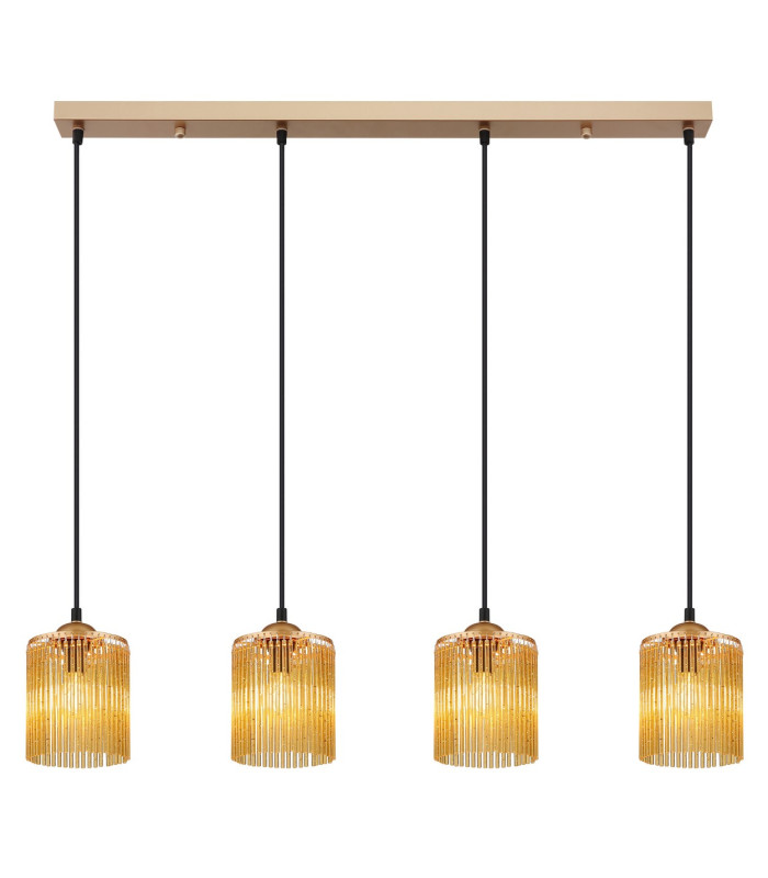 Leeds Bar Pendant Ceiling Light Gold Colours Antique 4x E14-3