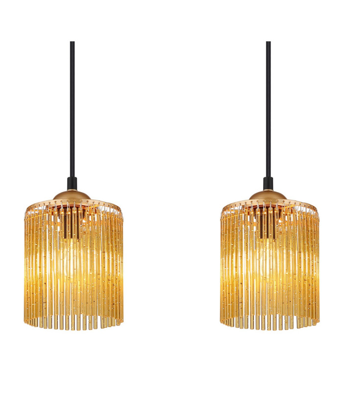Leeds Bar Pendant Ceiling Light Gold Colours Antique 4x E14-4