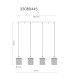 Leeds Bar Pendant Ceiling Light Gold Colours Antique 4x E14-11