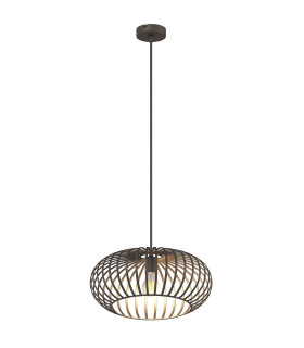 Max Wire Frame Pendant Ceiling Light Brown 1x E27-1